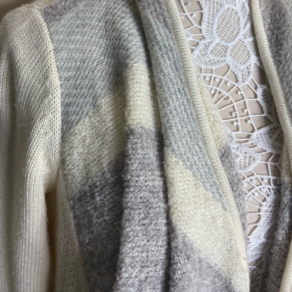 Vince Graphic Textured Draped Wool Alpaca Blend Cardigan size Small - Picture 6 of 10